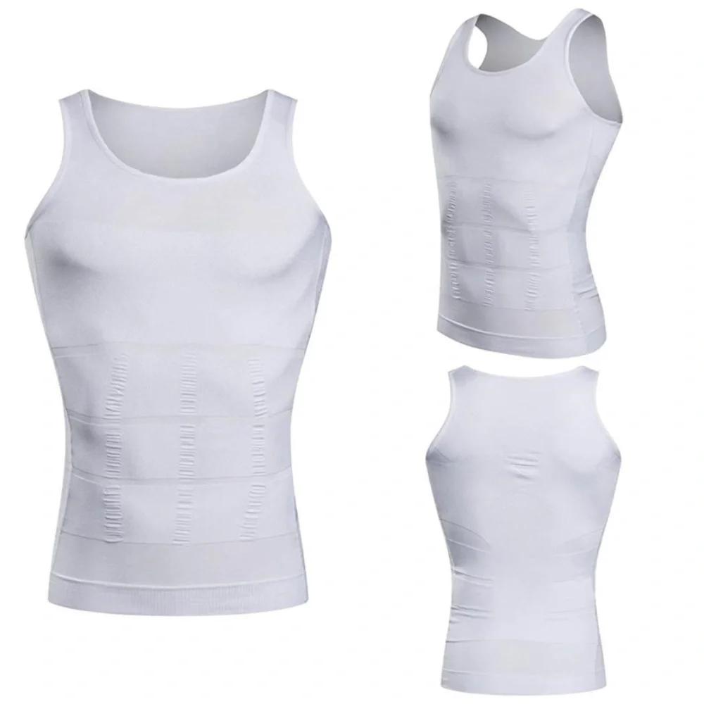 Brand New Set of Two White Compression Slimming Shaper Tank Tops Body Shirts